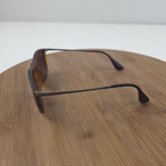 Ray-Ban RB4187 Chris Sunglasses 54mm Brown Tortoise Polarized Made Italy 622/8G - Picture 2 of 16